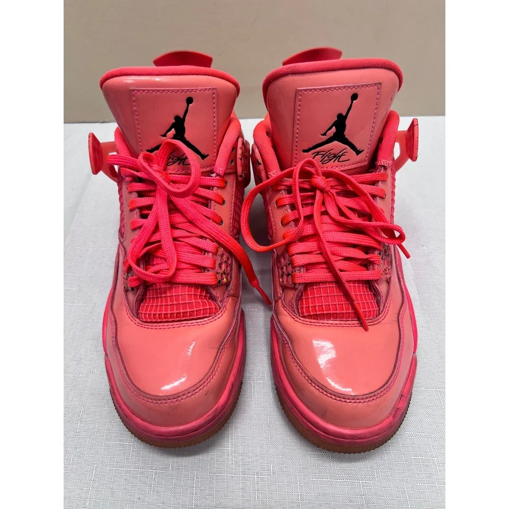 Nike Air Jordan 4 Retro NRG Hot Punch Womens 9 Pink Good AQ9128-600 Patent